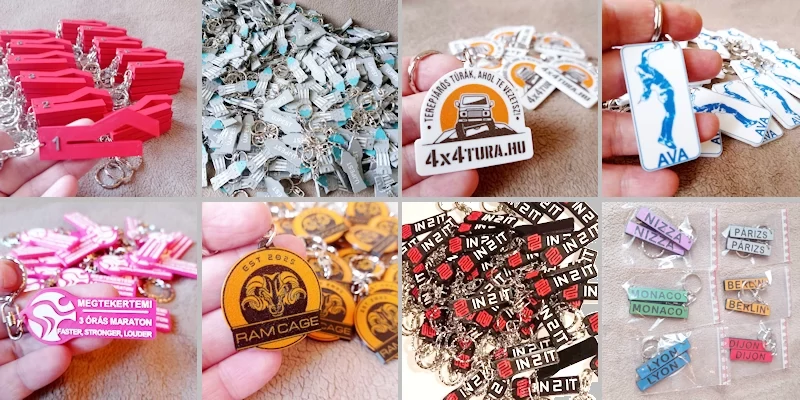 Custom keychain with company logo Keychains in any form