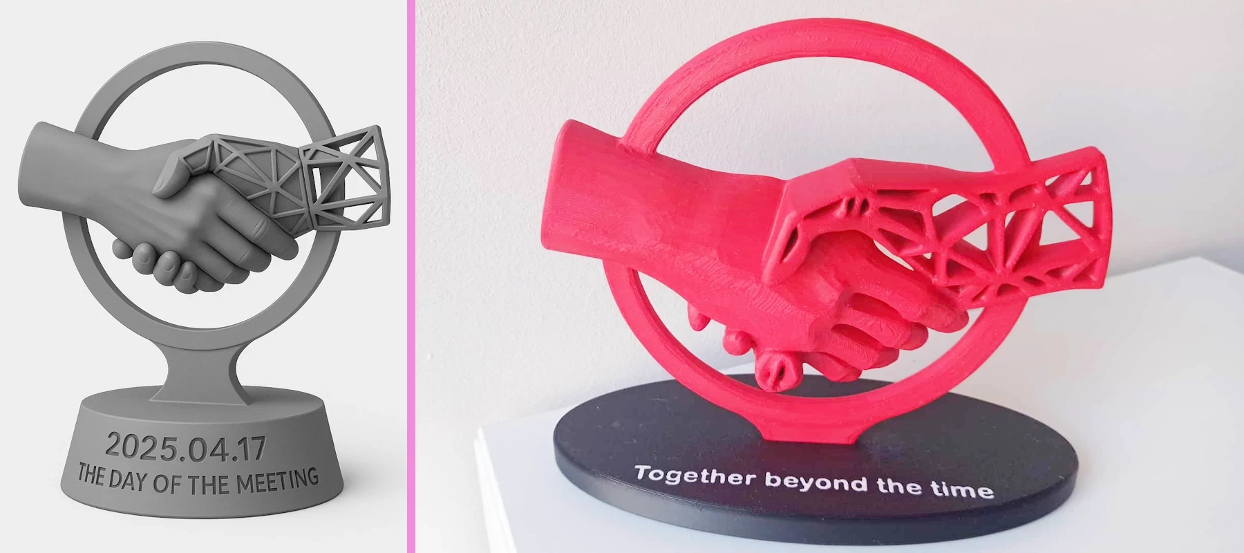 AI-generated image and 3D-printed model AI-generated image and 3D-printed model