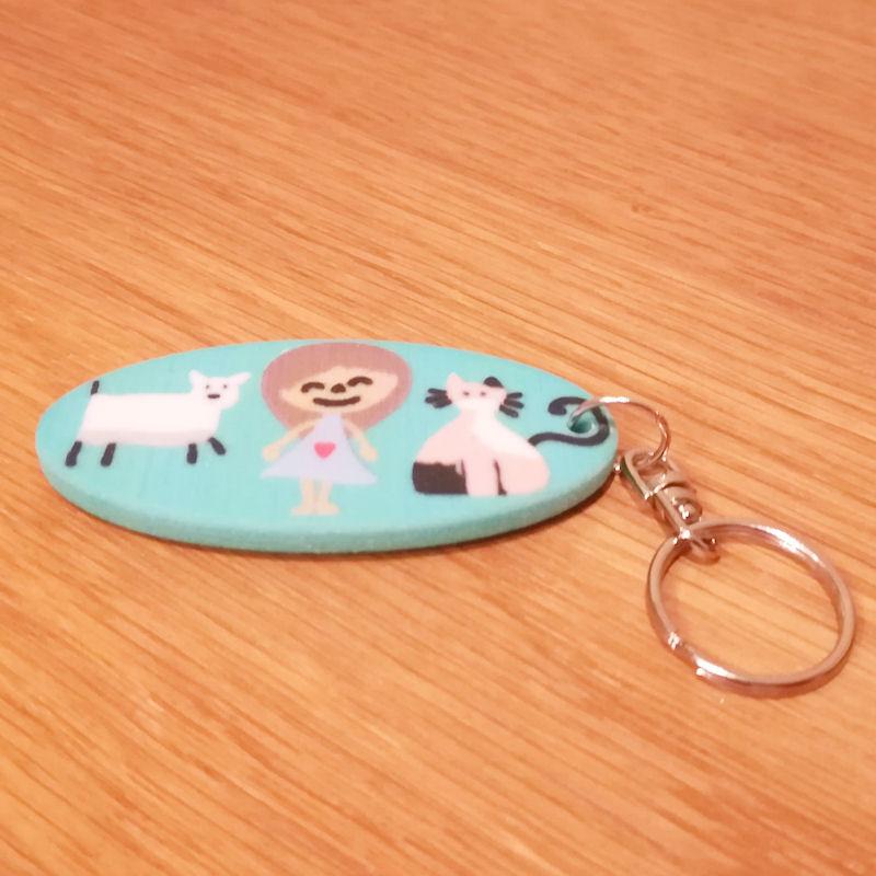 Custom 3D Printed Keychain - Composite Powder Custom keychain manufacture - Multicolor