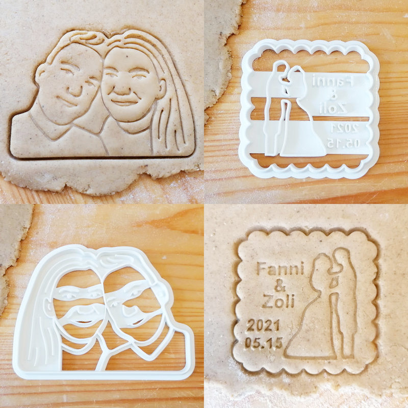 3D printed cookie cutter for wedding day