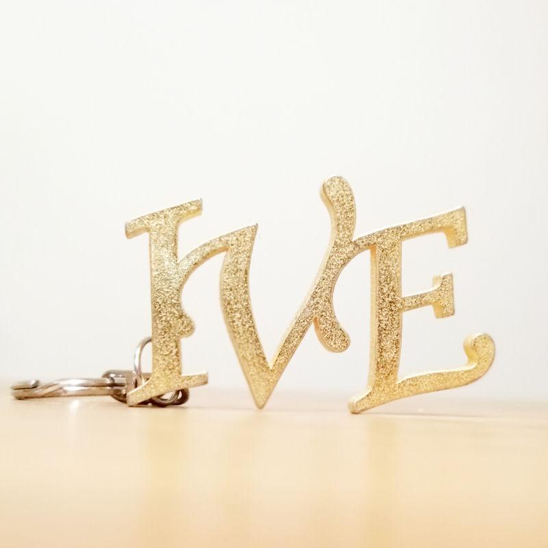 3D Printed Metal Keychain - Monogram Custom Metal Key Ring Production