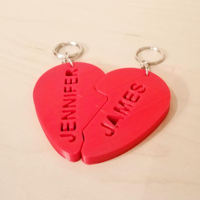 3D printed plastic key ring Custom Key Ring Creation - Plastic
