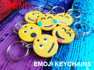 Trendi emoji keychains - 3D printed gift ideas