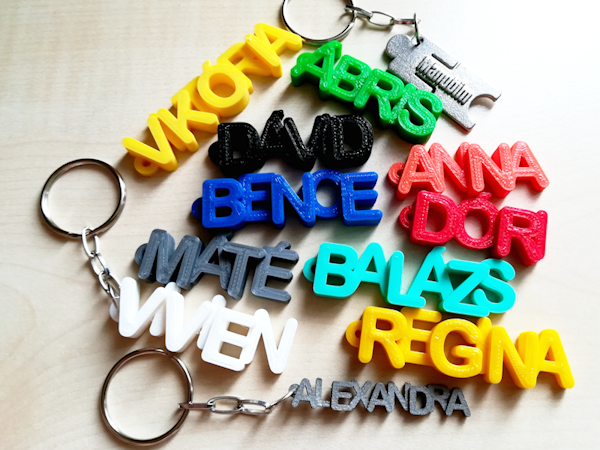 Name keychains - 3d printed Keychain with name - on demand