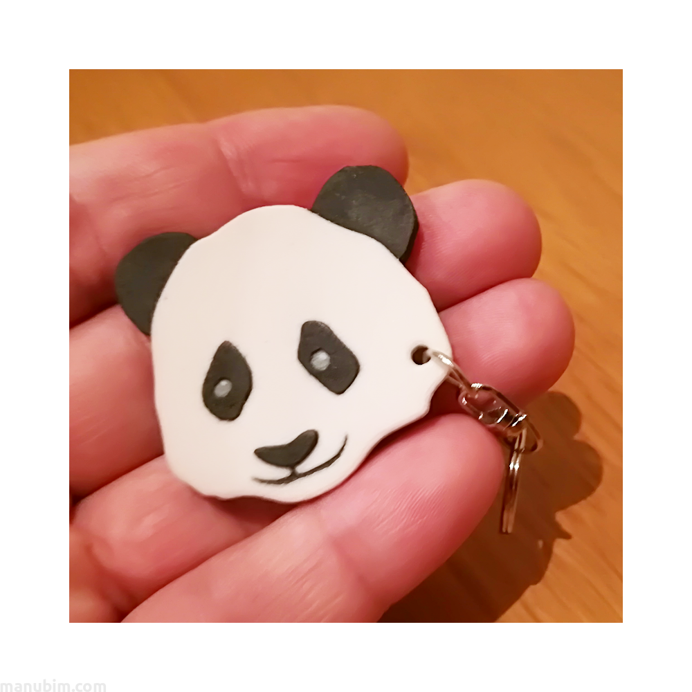 Panda Keychain with Custom Text option - 3D printed gift