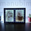 Kép 1/3 - Double 3D Photos in Frame with LED light - Lithophane