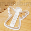 Kép 1/2 - Angel Cookie Cutter with Custom Text - 3D printed