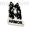 Picture 2/2 -Rough Collie Dog Keychain with Custom Text, plastic