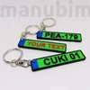 Kép 1/3 - Green License Plate Keychain - custom