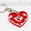 Picture 1/2 -Custom 3D Printed Gift - Heart Shaped Keychain