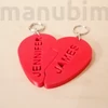 Cutted Heart Keychain for Couples
