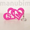 Kép 1/2 - Custom 3D Printed Gift - Heart Shaped Keychain with Monograms