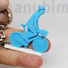 Picture 1/3 -3D Bicyclist Keychain with Name