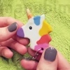 Unicorn keychain white 3D printed
