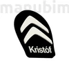 Picture 2/2 -Custom Car Keychain "Kristóf" - (48x40x4 mm) - PLA - plastic - white/black