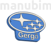 Kép 2/2 - Egyedi autós kulcstartó "Gergő" - (52x37x4 mm) - PLA, műanyag - kék/fehér