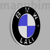 Picture 2/2 -Custom Car Keychain "Lali" - (42x42x4 mm) - PLA - plastic - white/blue/black