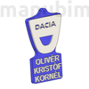 Picture 2/2 -Custom Car Keychain "Olivér/Kristóf/Kornél" - (35x58x4 mm) - PLA - plastic - blue/white