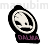 Kép 2/2 - Egyedi autós kulcstartó "Dalma" - (50x40x4 mm) - PLA - műanyag - fekete/fehér/lila