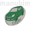 Picture 2/2 -Custom Car Keychain "Mátyás" - (60x40x4 mm) - PLA- plastic - gray/green/white