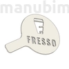 Picture 2/2 -Custom Logo, Cappuccino, Coffee Stencil "Fresso", PLA, plastic, 65 mm