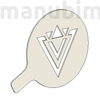 Picture 2/2 -Custom Company Logo "VighV", Cappuccino, Coffee Stencil, PLA, plastic, 90 mm