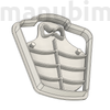 Picture 2/2 -Custom Cookie Cutter "Jacket"  - 80x72/10 mm - PLA, plastic