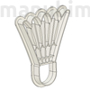 Picture 2/2 -Custom Cookie Cutter "Bedminton Shuttlecock"  - 80 x 68 x 10 mm - PLA, plastic
