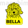 Picture 3/3 -Goldendoodle Dog Keychain with Custom Text, plastic