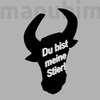 Picture 2/2 -Custom Keychain "Bull" (46x55x4 mm) - PLA plastic, black/white
