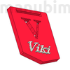 Kép 2/2 - Egyedi kulcstartó (Viki) - PLA műanyag - 40x30x4 mm 