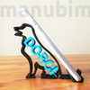Picture 1/3 -Dog Shaped Phone Holder with Personalised Text - 3d printed