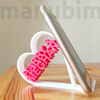 Picture 1/4 -Heart Shaped Phone Holder with Custom Text - 3d printed