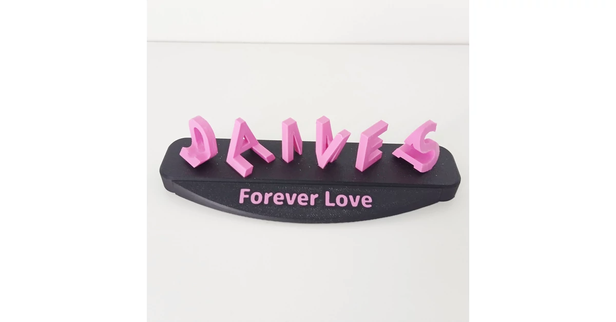 3D keepsake - unique text decoration for a creative gift
