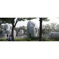 Futuristic 3D printed concrete houses