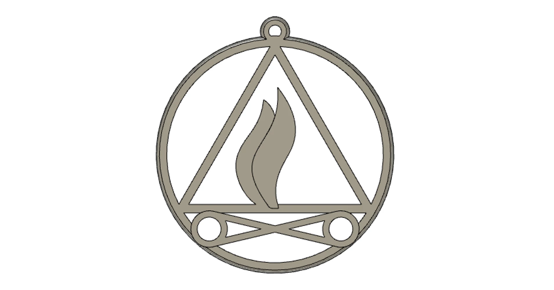 Twin Flame Symbol keychain, plastic 3D printed product