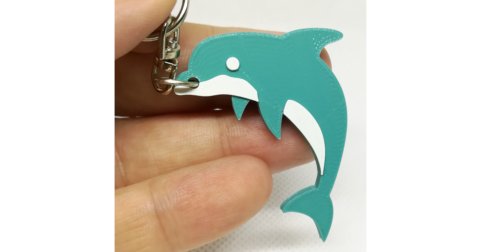 Dolphin Keychain - 3D Printed Product
