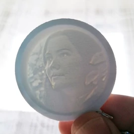 3D Photo (Lithophane) Keychain, circle