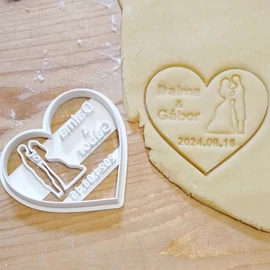 Lovers Cookie Cutter with Custom Text option- 3D printed