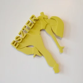 Custom Dancing Women Door Plate - 3D printed
