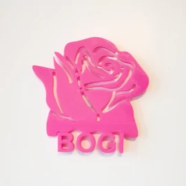 Custom Flower Door Plate - 3D printed