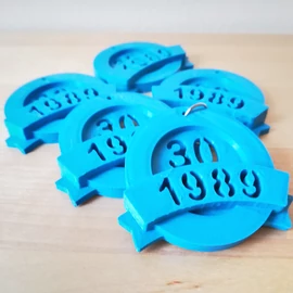 Custom 3D Printed Anniversary Keychain for teams