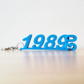 Custom 3D Printed Anniversary Years Keychain