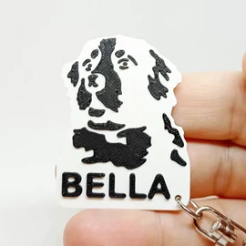 Custom 3D Printed Gift - Dog Keychain with Name