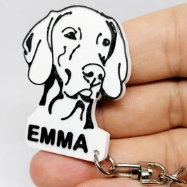 Custom 3D Printed Gift - Dog Keychain with Name