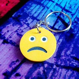 Frowning Face Emoji Keychain