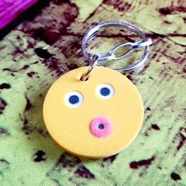 Kissing Face Emoji Keychain