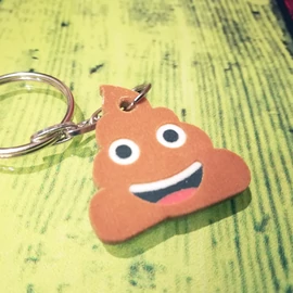 Poop Emoji Keychain