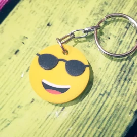 Sunglasses Emoji Key ring