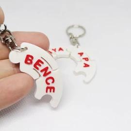 3 Person Family Keychain